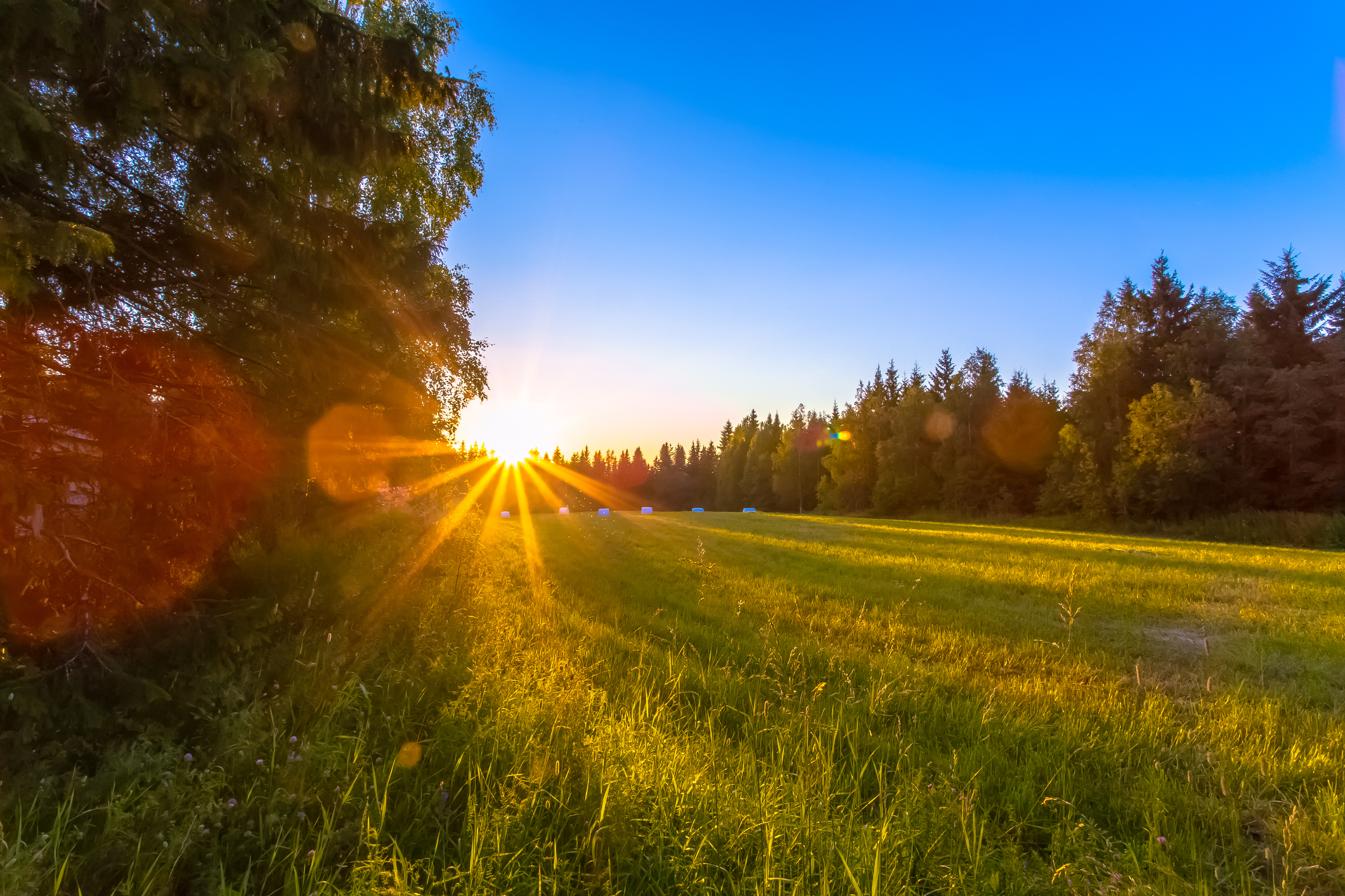 Summer night sunset from Sotkamo, Finland.