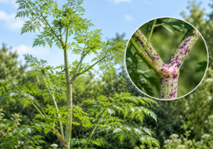 Planta silvestre de tallo moteado